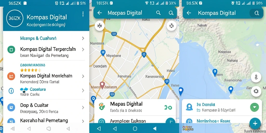 Tampilan antarmuka modern dan mudah digunakan dari aplikasi Kompas Digital 365ZK.