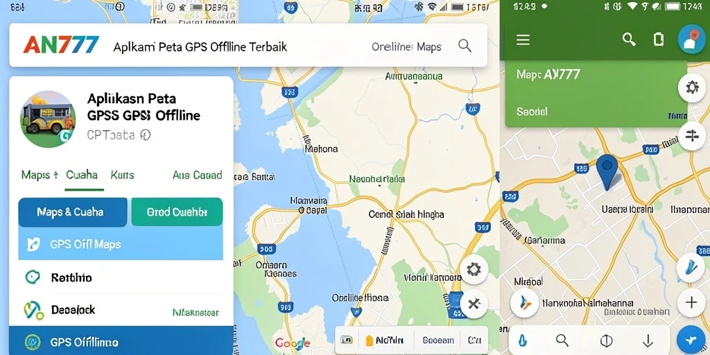 Antarmuka pengguna AN777 yang intuitif untuk GPS Offline Maps.