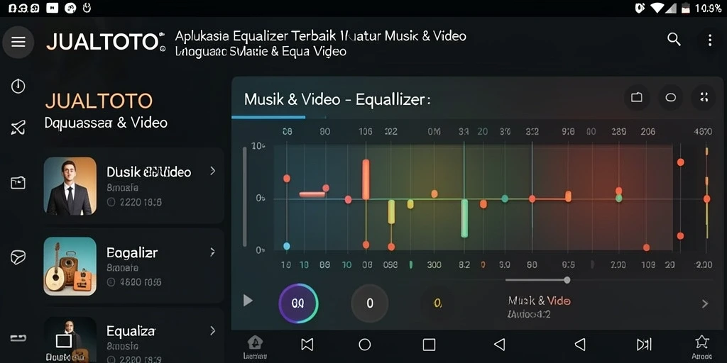 Antarmuka JUALTOTO yang menarik dan fungsional untuk pengaturan Equalizer.