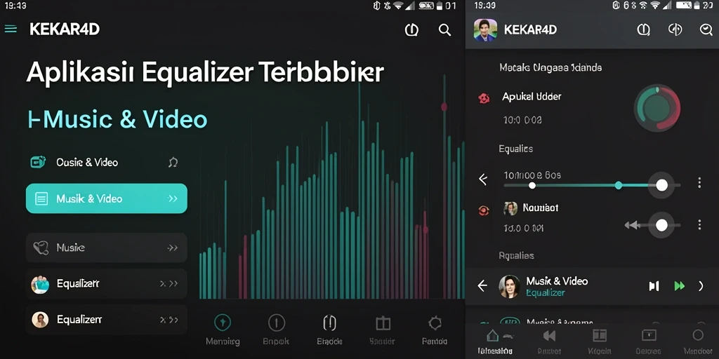 Tampilan antarmuka KEKAR4D dengan fitur Equalizer yang lengkap.