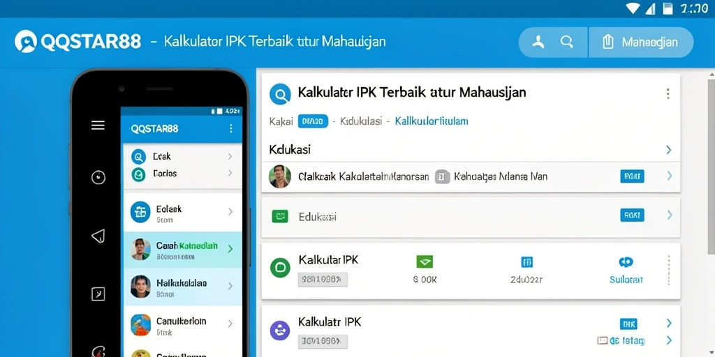 Antarmuka pengguna utama QQSTAR88 untuk menghitung IPK dengan mudah.